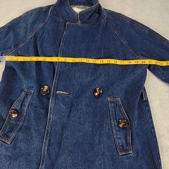TKStyle Denim Blue Jean Trench Size XS - Picture 6 of 12
